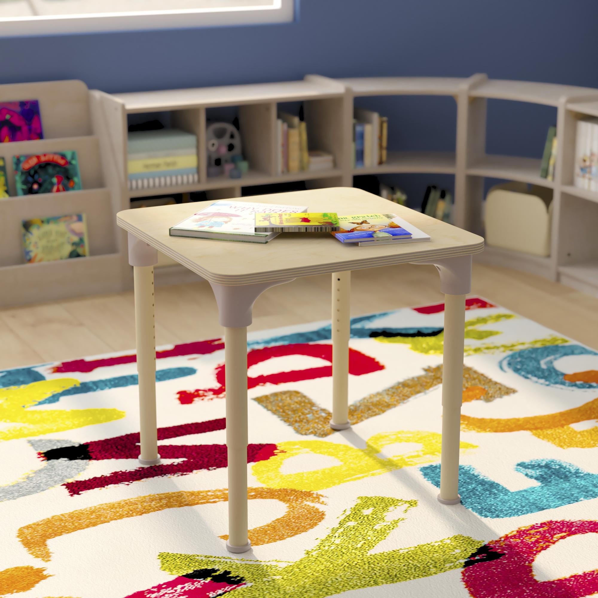 Flash Furniture 24 in W, 24 in L, 23 in H, Beechwood, Birch Plywood, Steel, Beech MK-ME088023-GG - alternate 10